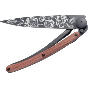 kapesní nůž Kapesní nůž Deejo Tattoo black 37g Roses coralwood