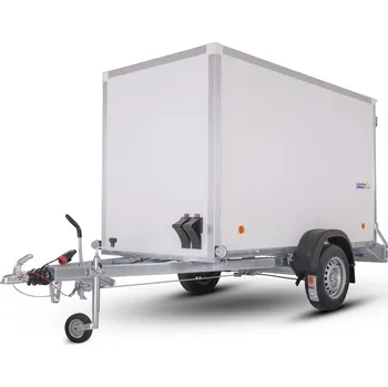 Přívěs k motorovému vozidlu PŘÍVĚS VZ-27 SKŘÍŇ B2, 2000 KG, DVEŘE, VÝŠKA 1500mm, PŘEKL.STŘECHA(BÍLÁ)