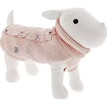 Obleček pro psa Ferribiella Svetr s kožešinkou růžový 27cm Barva: Růžová, Velikost: 27 cm