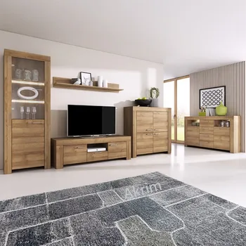 Obývací stěna Obývací stěna SKY | 5 dílů | sestava C | 345 cm + 155 cm | riviera