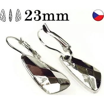Náušnice Crystal-ZONE Náušnice Wing 23mm rhodium