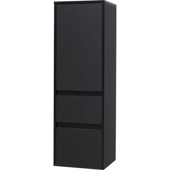 Koupelnový nábytek Mereo Opto koupelnová skříňka vysoká 125 cm, levé otevírání, černá