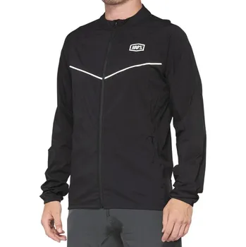 Cyklistická bunda bunda pánská 100% CORRIDOR Stretch Windbreaker Black - M