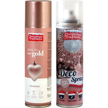 Vánoční dekorace Barva 150ml spray zlatorůžová