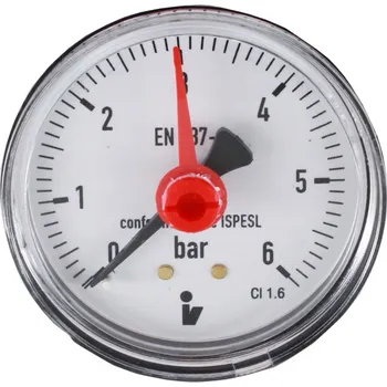 Vodovodní baterie Klum Tlakoměr 50 mm, 0 - 6bar, zadní vývod 1/4"