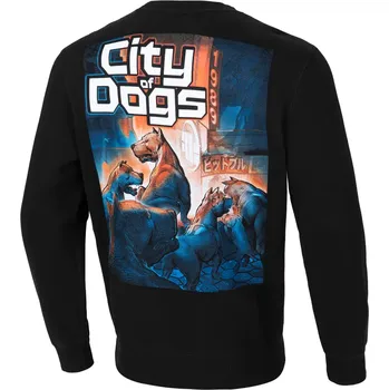 Pánská mikina PitBull West Coast Pánská mikina City Of Dogs - černá - PWC_CREWCITYOFDGS_BLK Velikosti: L