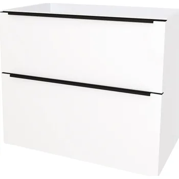 Koupelnový nábytek Mereo Mailo, koupelnová skříňka 61 cm, černé madlo, Multidecor, Arktická bílá