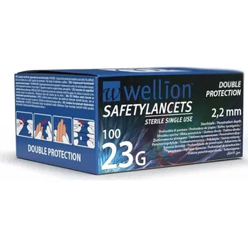 Testovací proužek do glukometru Wellion - Wellion Safety Lancets - 23G - lancety - 100 ks