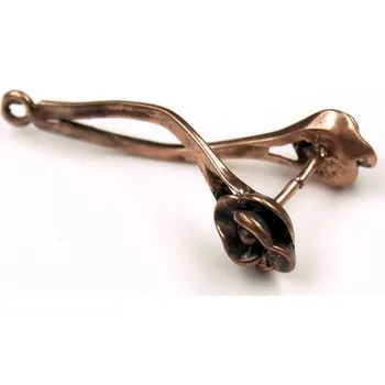 Materiál na výrobu šperku Crystal-ZONE Šlupna ozdobná růže stará měď