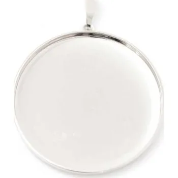 Přívěsek Crystal-ZONE Přívěsek kruh 30mm ag clear