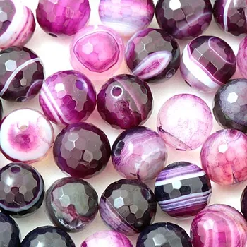 Drahý kámen Achát fialový broušený 4mm (1ks)