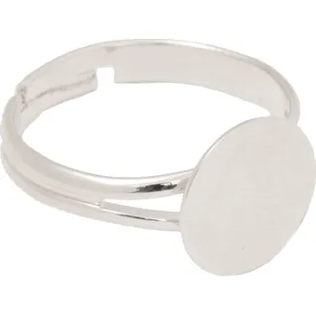 Prsten Crystal-ZONE Prsten ploška Kruh 17mm platina