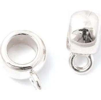 Materiál na výrobu šperku Crystal-ZONE Korálek s očkem 8mm ag clear