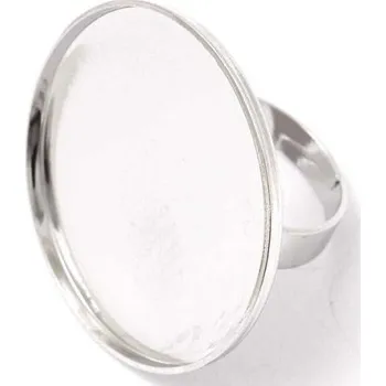 Prsten Crystal-ZONE Prsten kruh 30mm rhodium