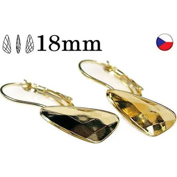 Náušnice Crystal-ZONE Náušnice Wing 18mm gold plating 24kt