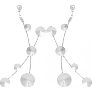 Náušnice Crystal-ZONE Náušnici bimbací Rivoli MIX rhodium