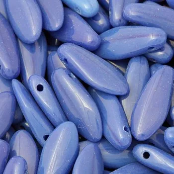 Korálek CZ Korálek mačkaný JAZÝČEK 10/3mm tmavě modrá