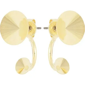 Náušnice Crystal-ZONE Náušnice DOUBLE Rivoli 10mm/Rivoli 6mm gold plating 24kt