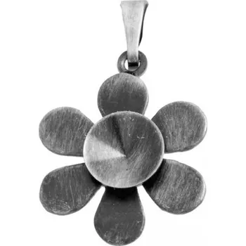 Korálek Crystal-ZONE Přívěsek kytička LUX Rivoli 8mm staré stříbro