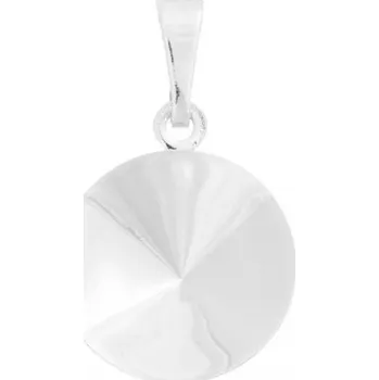 Korálek Crystal-ZONE Přívěsek Rivoli 18mm ag+clear