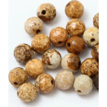 Drahý kámen Jaspis obrázkový broušený 4mm (1ks)