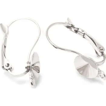 Náušnice Crystal-ZONE Náušnice rivoli 8mm s očkem rhodium