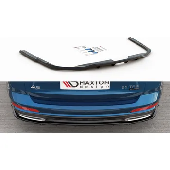 Nárazník Maxton Design středový spoiler pod zadní nárazník s žebrováním pro Audi A6 C8, plast ABS bez povrchové úpravy, S-Line SLEVA 5%