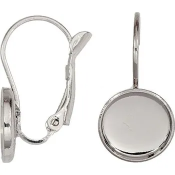 Náušnice Crystal-ZONE Náušnice Chess kruh 10mm rhodium