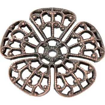 Materiál na výrobu šperku CZ Filigrán KYTKA 20mm Stará měď