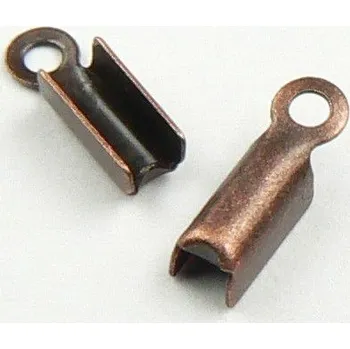 Materiál na výrobu šperku CZ Koncovka na kůži 1mm stará měď