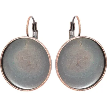 Náušnice Crystal-ZONE Náušnice KRUH 18mm stará měď