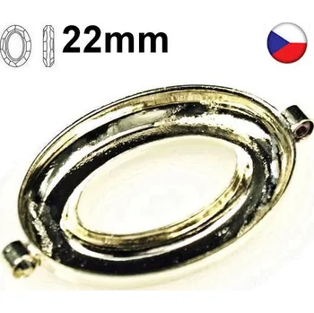 Náušnice Crystal-ZONE Spojovací komponent trubička Cosmic Oval 22/16mm gold plating 24kt