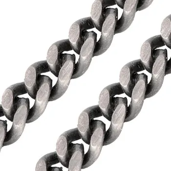 Řetízek CZ Bižuterní řetízek broušený 2mm staré stříbro