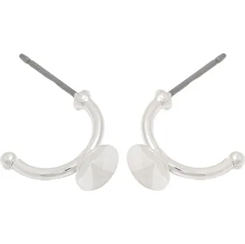 Náušnice Crystal-ZONE Náušnice měsíc Rivoli 6mm rhodium