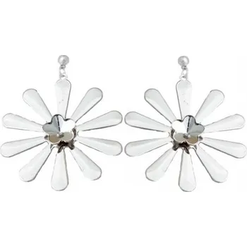 Náušnice Crystal-ZONE Náušnice bimbací kytka LUX Flower 10mm rhodium