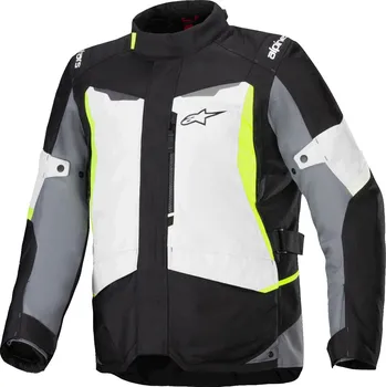 Moto bunda ALPINESTARS bunda ST-1 WATERPROOF světle šedá/černá/žlutá fluo 2025 - S