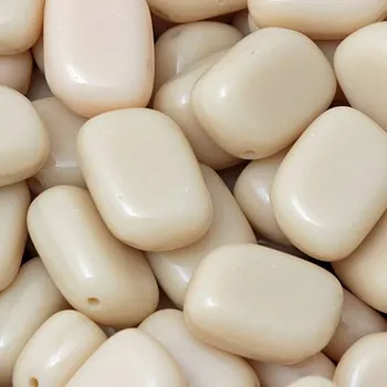 Korálek CZ Korálek mačkaný OVÁLEK 13/9mm béžová