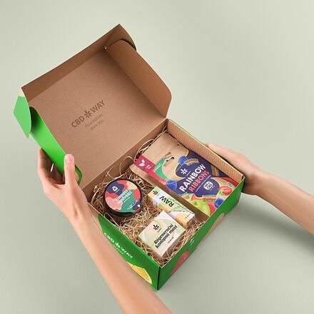 CBD WAY Dárkový balíček Raw - nově s CBD medvídky bez cukru !!