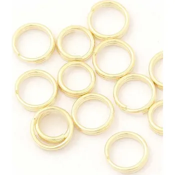 Materiál na výrobu šperku Crystal-ZONE Dvoukroužek 5/1mm chirurgická ocel gold plating 24kt