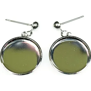 Náušnice Crystal-ZONE Náušnice bimbací crystalROCKS kruh 15mm rhodium