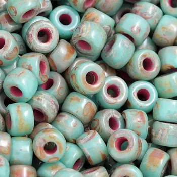 Korálek MATUBO™ MATUBO Round 6/0 Blue Turquoise Picasso