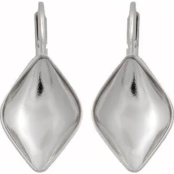 Náušnice Crystal-ZONE Náušnice Lemon 14mm rhodium