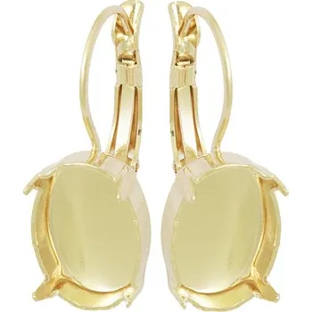 Náušnice Crystal-ZONE Náušnice Ovál 14/10mm gold plating 24kt