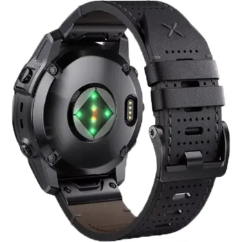 Příslušenství k chytrým hodinkám Luxusní kožený řemínek EasyFit/QuickFit 22 mm na Garmin watch