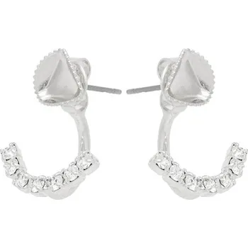 Náušnice Crystal-ZONE Náušnice DOUBLE angled cube 6mm/strass rhodium