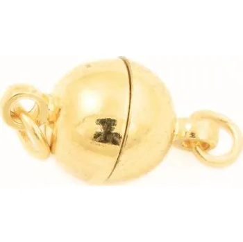 Materiál na výrobu šperku EU Magnetická záponka 6mm s kroužky zlato