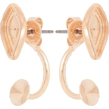 Náušnice Crystal-ZONE Náušnice DOUBLE Flame 10mm/rivoli 6mm rose gold