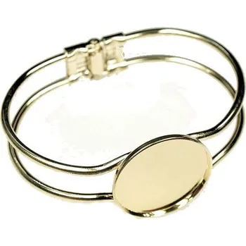 Náramek Crystal-ZONE Náramek crystalROCKS kruh 25mm gold plating 24kt