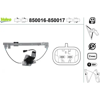 Stahovačka okna Zvedací zařízení oken VALEO 850016