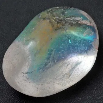 Křišťál andělská aura tromlovaný XL 3cm (1ks)